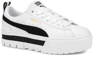 Damskie buty sportowe sneakersy na platformie białe PUMA MAYZE