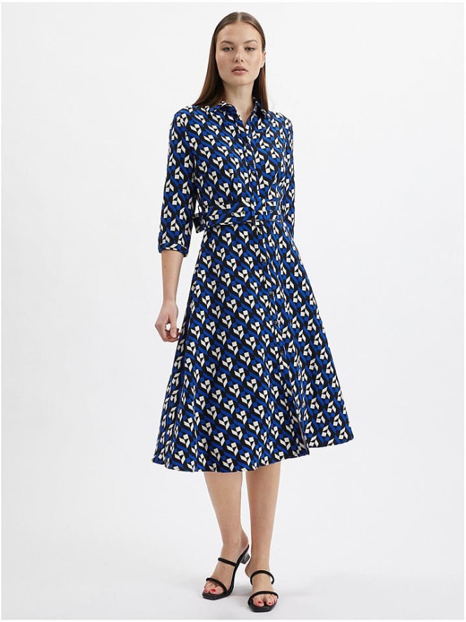 orsay Sukienka w kolorze czarno-niebiesko-białym rozmiar: 38