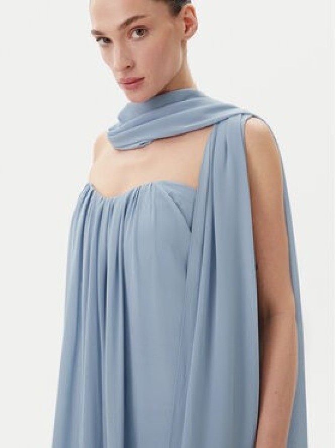 Eleh Sukienka wieczorowa ESS250187 Niebieski Regular Fit