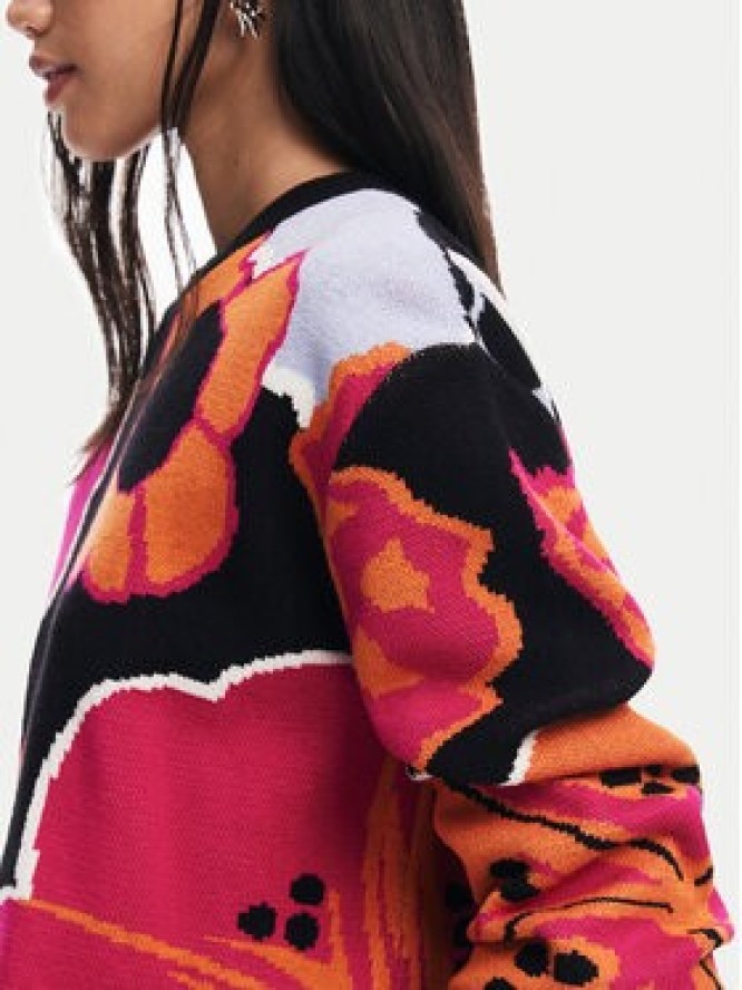 Desigual Sweter Niagara 24WWJF32 Kolorowy Regular Fit