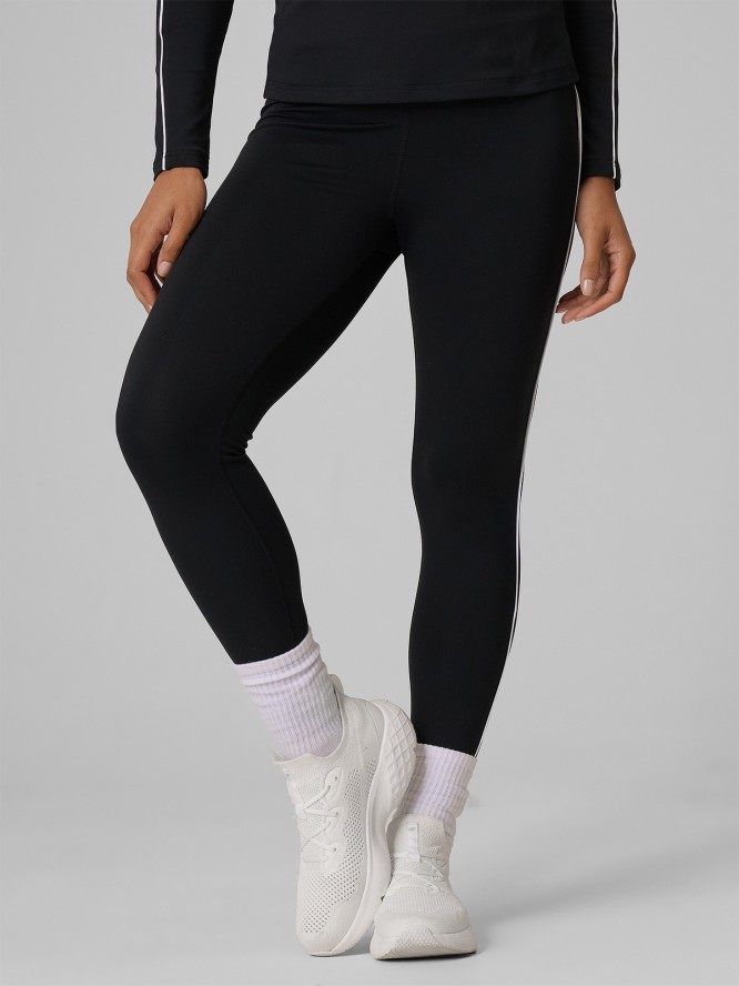 4F Legginsy dzianinowe damskie - czarne XS