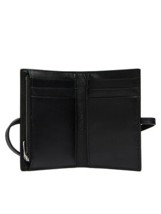 Calvin Klein Portfel Emblem Hw Pebble Wallet On Strap LV04F1130G Czarny