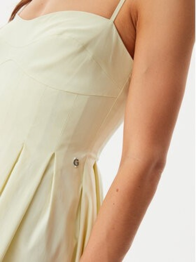 Guess Sukienka koktajlowa W5GK61 WGMR2 Żółty Regular Fit