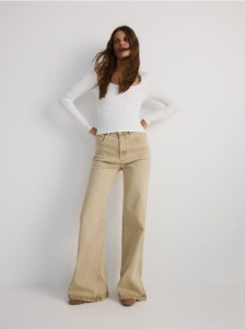 Longsleeve z kokardką - złamana biel