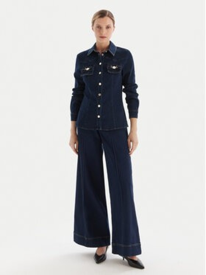 Fracomina Koszula jeansowa FS25WT6004W78201 Granatowy Regular Fit