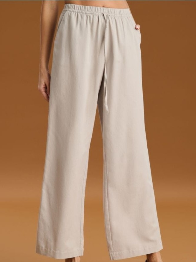 Spodnie z wiskozą - szary