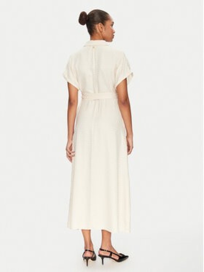 Lola Casademunt by Maite Sukienka koszulowa MS2516004 Écru Regular Fit