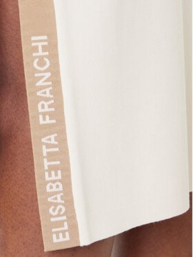Elisabetta Franchi Sukienka dzianinowa AM-03S-61E2 Beżowy Regular Fit