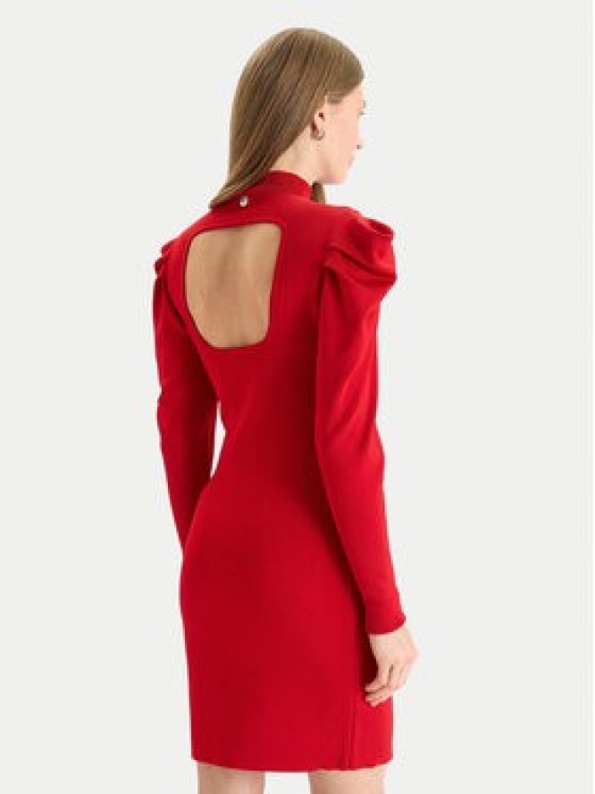 TWINSET Sukienka dzianinowa 252AT3010 Czerwony Slim Fit