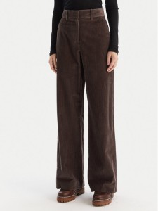 Weekend Max Mara Spodnie materiałowe Tania 2525136092 Brązowy Wide Leg