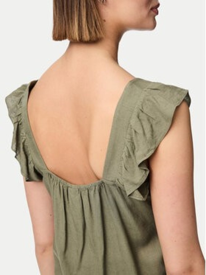 Pieces Bluzka Pia 17154740 Zielony Regular Fit