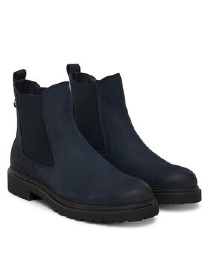 Tommy Hilfiger Sztyblety Nubuck Cleated FW0FW09041 Granatowy