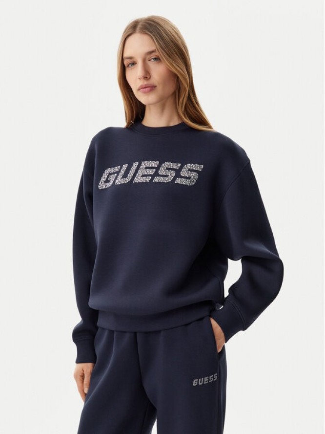 Guess Bluza V4BQ15 K7UW2 Granatowy Regular Fit