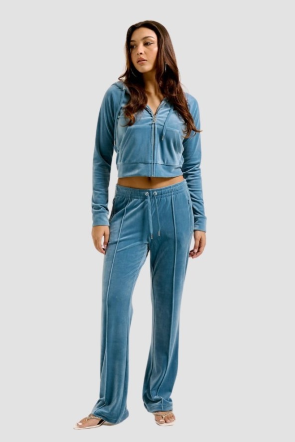 JUICY COUTURE Niebieska damska bluza Madison Hoodie, Rozmiar XL