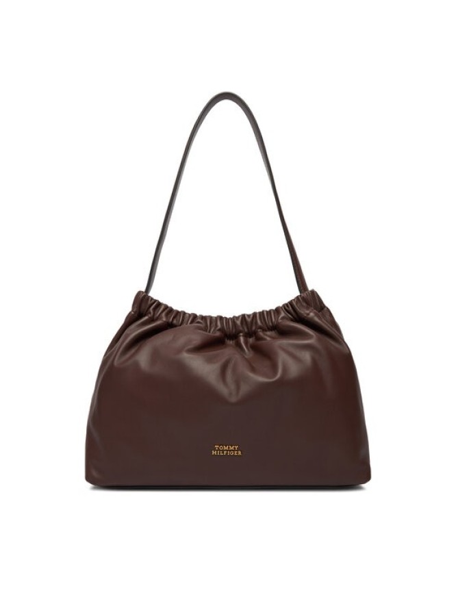 Tommy Hilfiger Torebka Soft Leather Shoulder Bag AW0AW18307 Bordowy