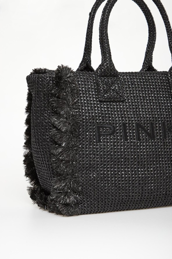 Torebka plażowy shopper z rafii PINKO