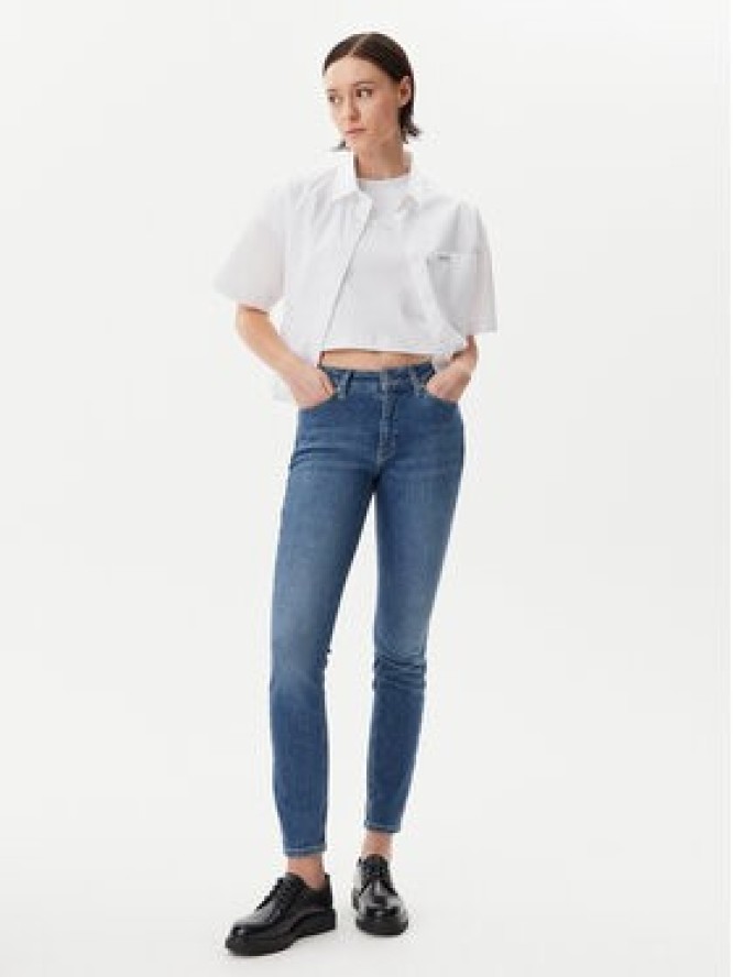 Calvin Klein Jeans Jeansy J20J225121 Granatowy Skinny Fit