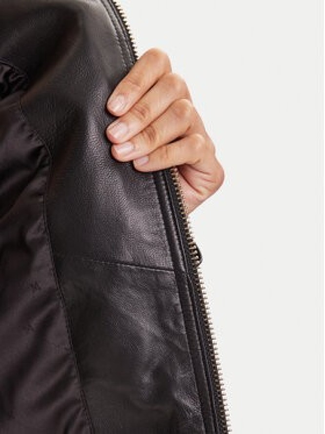 Marciano Guess Kurtka skórzana 5YGL09 7345A Czarny Regular Fit