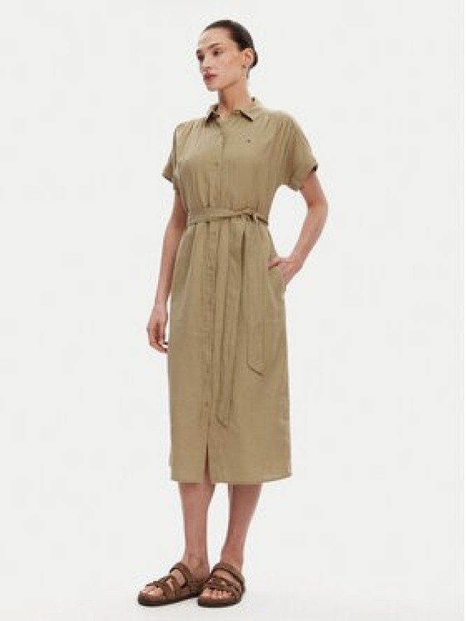 Tommy Hilfiger Sukienka koszulowa Ess WW0WW44653 Beżowy Regular Fit