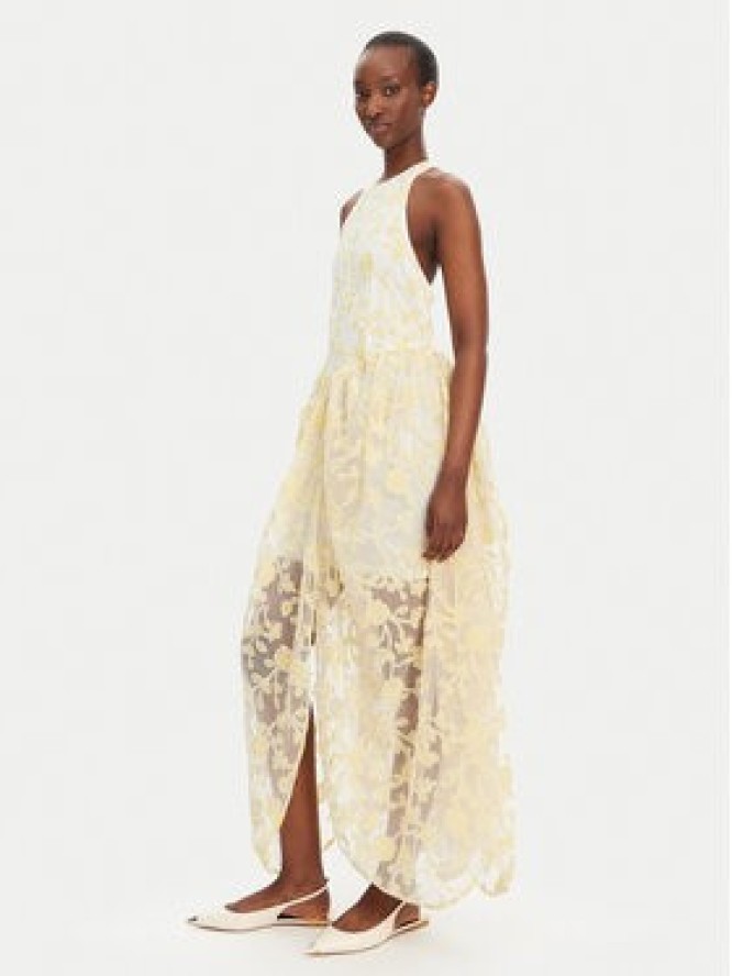 ROTATE Sukienka wieczorowa 113976858 Żółty Regular Fit