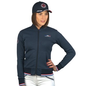 Damska bluza jeździecka zapinana na zamek Flags&Cup France - Limited Edition