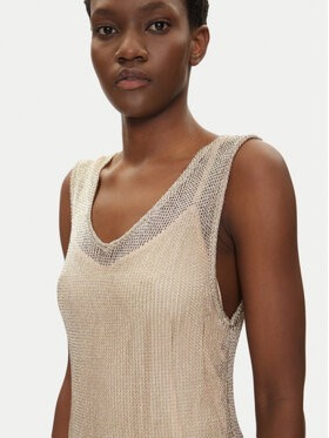 Iconique Sukienka wieczorowa IC25-012 Złoty Regular Fit