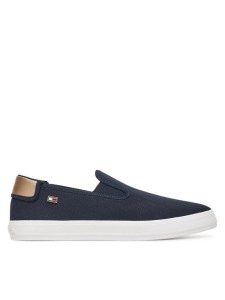 Tommy Hilfiger Tenisówki Vulc Canvas Slip-On Sneaker FW0FW08645 Granatowy
