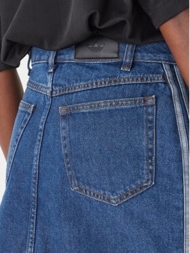 adidas Spódnica jeansowa 3-Stripes KD2901 Niebieski Regular Fit