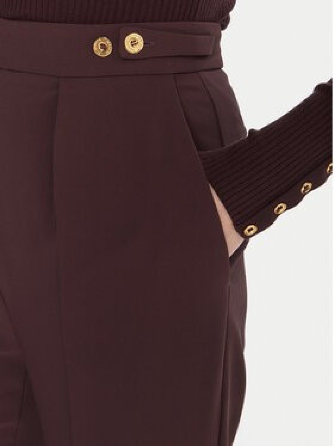 Elisabetta Franchi Spodnie materiałowe PA-099-56E2-V390 Bordowy Regular Fit