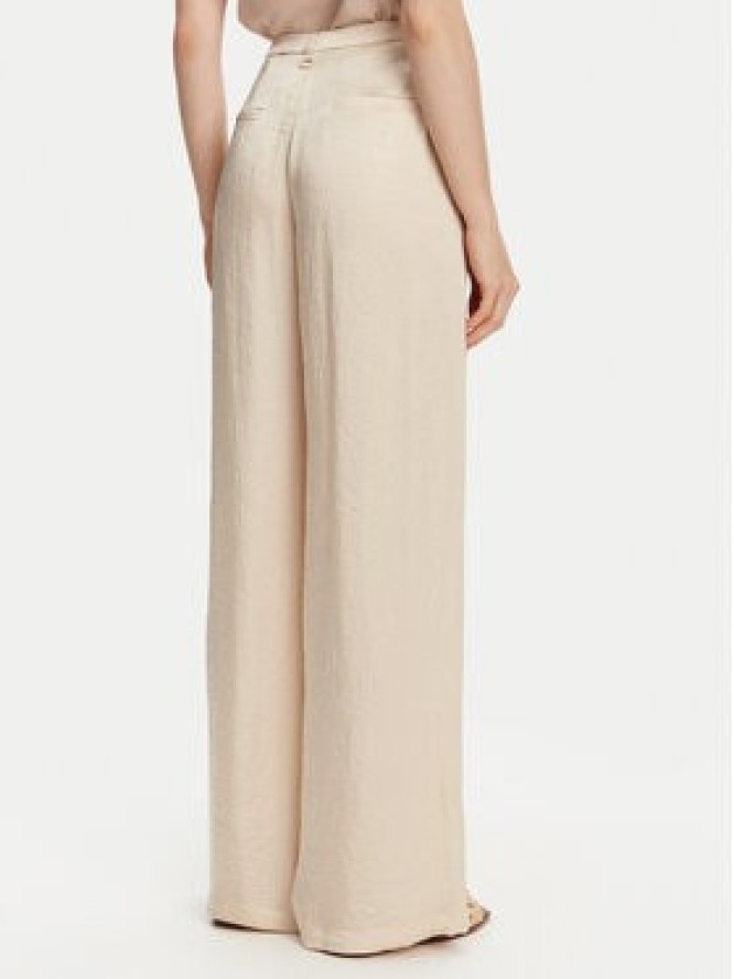 Marella Spodnie palazzo Silico 2513131125 Écru Wide Leg
