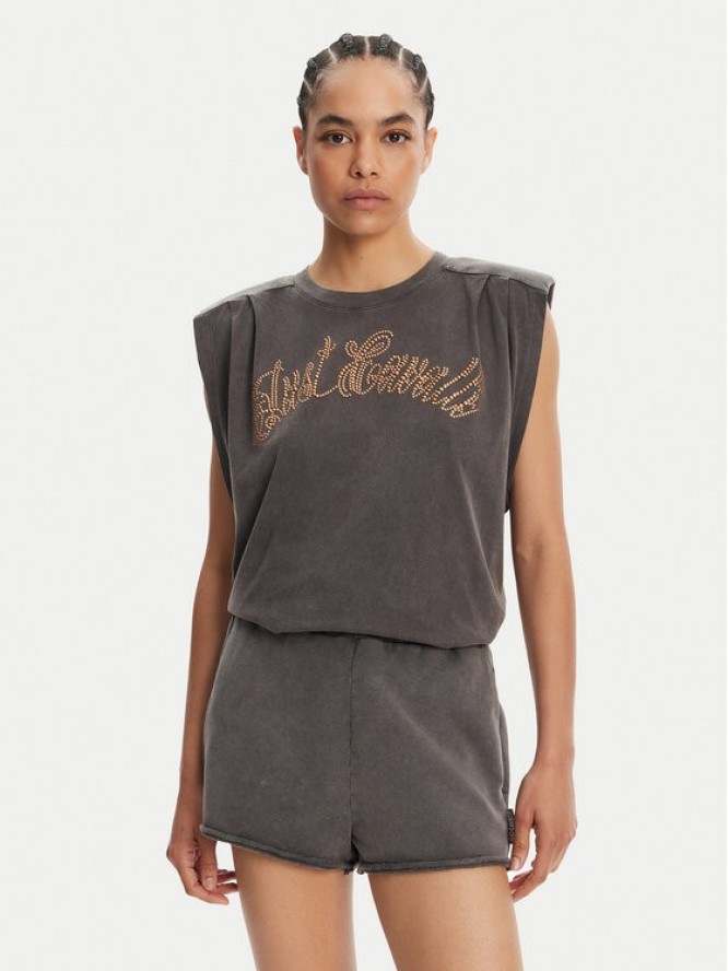 Just Cavalli T-Shirt 78PAHE10 Szary Loose Fit