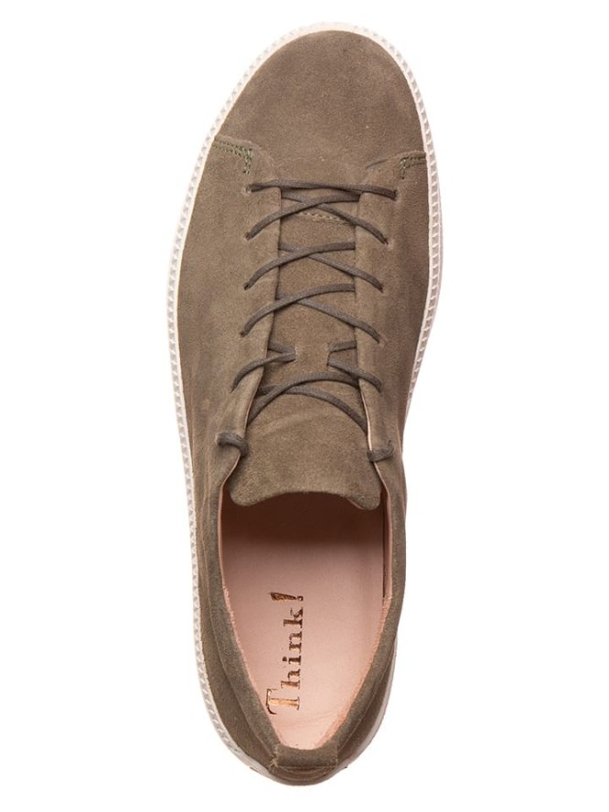 Think! Skórzane sneakersy w kolorze khaki rozmiar: 41,5