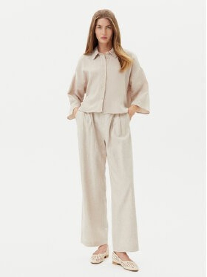 Vero Moda Koszula Natali 10279685 Beżowy Standard Fit