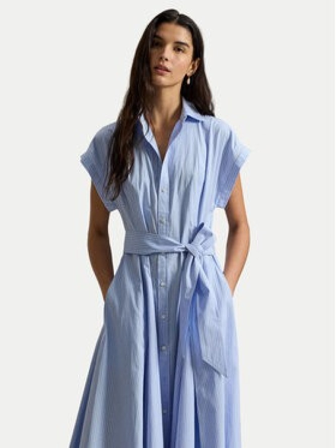 Polo Ralph Lauren Sukienka koszulowa 211A96363001 Błękitny Regular Fit