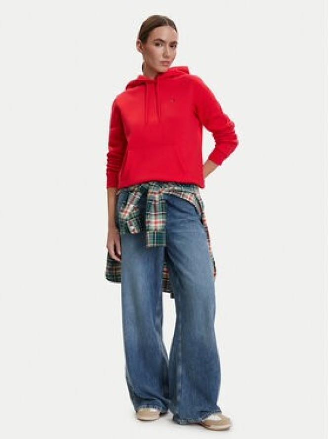 Tommy Jeans Bluza DW0DW19958 Czerwony Regular Fit