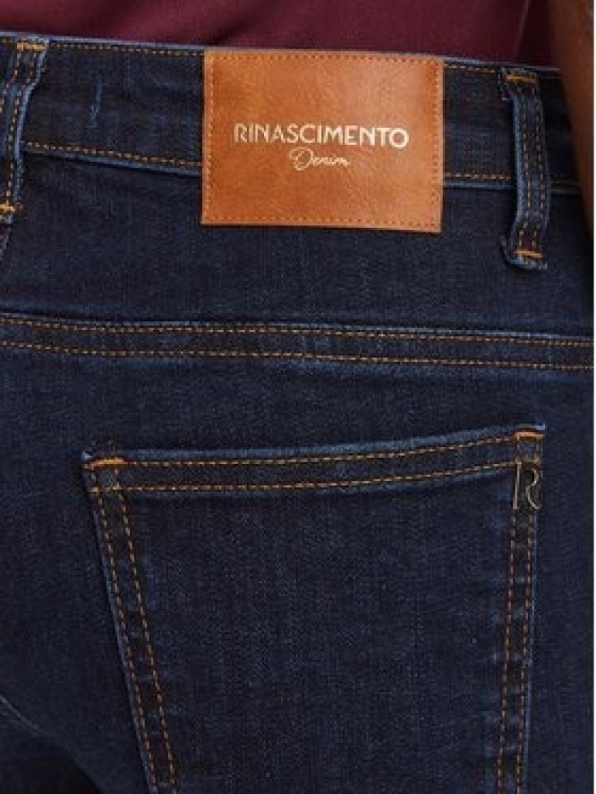 Rinascimento Jeansy CFC0129938003 Granatowy Wide Leg
