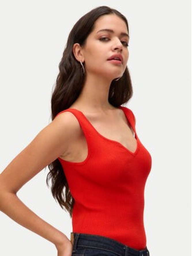 Vero Moda Top Willow 10326450 Czerwony Slim Fit