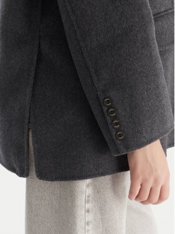 ViCOLO Płaszcz wełniany TF0005 Szary Regular Fit