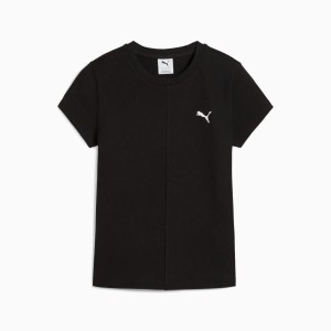 Koszulka damska Puma WARDROBE ESS RIBBED SLIM czarna 62976601 r M