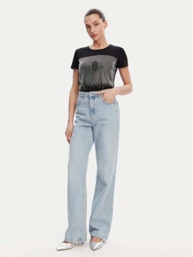 Fracomina T-Shirt FP25ST3002J449N4 Czarny Regular Fit