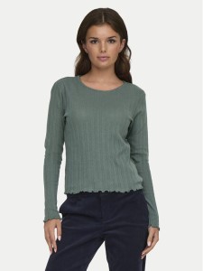 ONLY Bluzka Carlotta 15291987 Zielony Regular Fit