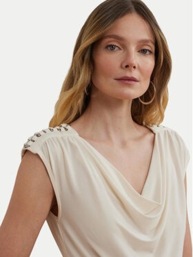 LAUREN RALPH LAUREN Bluzka 200898441001 Écru Relaxed Fit