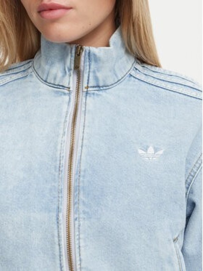 adidas Kurtka jeansowa Firebird KQ6492 Niebieski Slim Fit