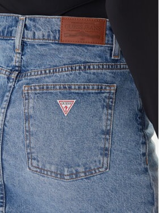 Guess Jeans Spódnica jeansowa W5GD0Q D5M4A Niebieski Regular Fit