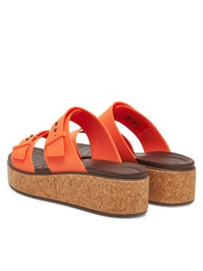 Crocs Klapki Brooklyn Cork Buckle 211252 Pomarańczowy