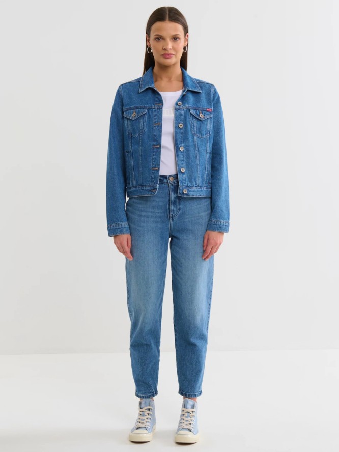 Kurtka damska jeansowa niebieska Jane 295