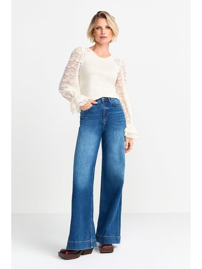 Rich & Royal Bluzka w kolorze kremowym rozmiar: M