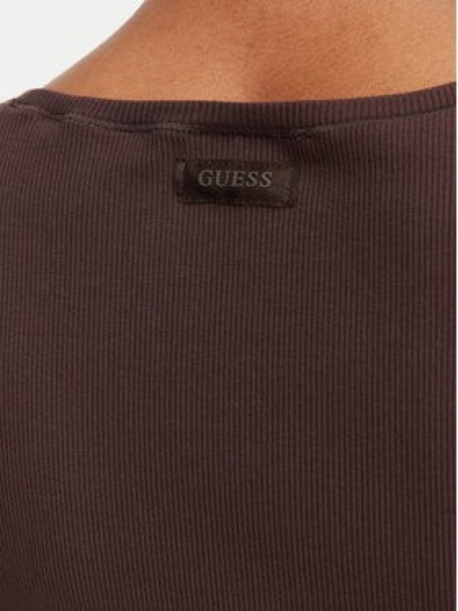 Guess Sukienka codzienna V6YK06 K4696 Brązowy ciemny Regular Fit