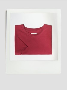 T-shirt regular - bordowy