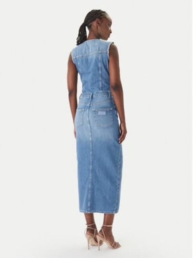 Liu Jo Sukienka jeansowa UA6123 D0309 Niebieski Regular Fit